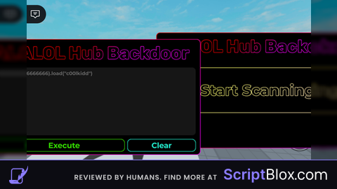 LALOL Hub Backdoor Roblox script for Just a baseplate