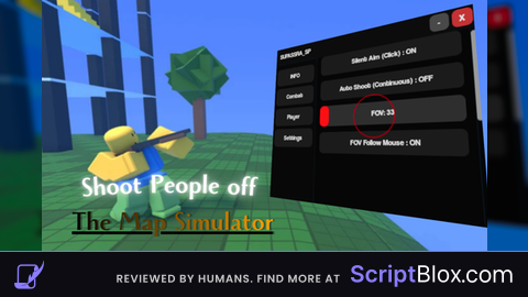 SHOOT PLAYER OFF A MAP SIMULATOR Roblox script for Shoot Players Off A Map Simulator