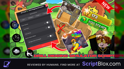 DP HUB  Ultimate Script 2025 Roblox script for Drill Digging Simulator