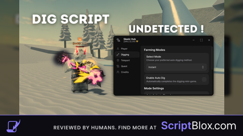 New Roblox script for DIG