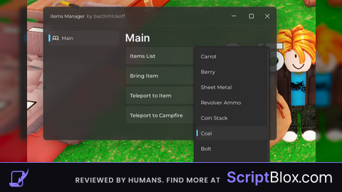 bring items Roblox script for 99 Nights in the Forest
