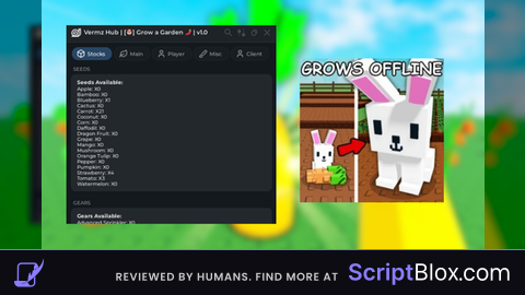 Auto Buy Seed Gear Egg Auto Harvest and more Roblox script for Grow a Garden