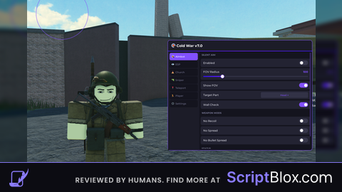 silent aim  and more Roblox script for Cold War