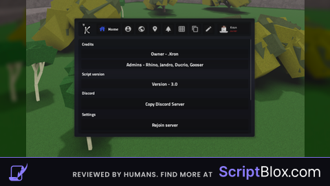 Kron Hub V3 Roblox script for Lumber Tycoon 2