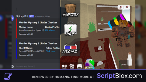 Roles Checker I Open Source Roblox script for Murder Mystery 2