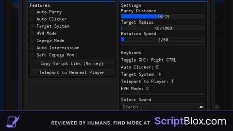 UPDATE Auto parry and more Roblox script for Death Ball