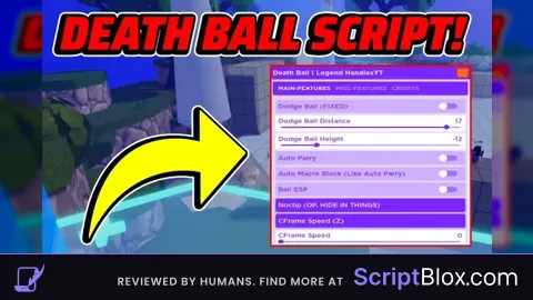 Legend Handles HUB Roblox script for Death Ball