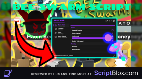 Keyless Script Name Hub Roblox script for Bee Swarm Simulator