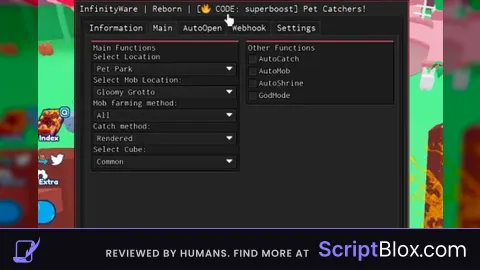 Infinity Ware PC Simple Script Roblox script for Pet Catchers
