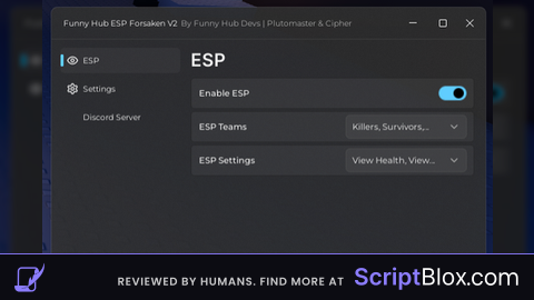 ESP With UI Keyless Roblox script for Forsaken