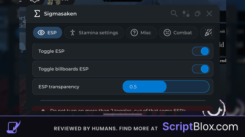 Reupload of Sigmasaken KEYLESS Roblox script for Forsaken