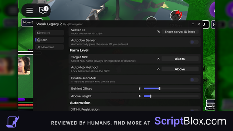 Script Auto Farm Level And Auto M1 And More Roblox script for Weak Legacy 2