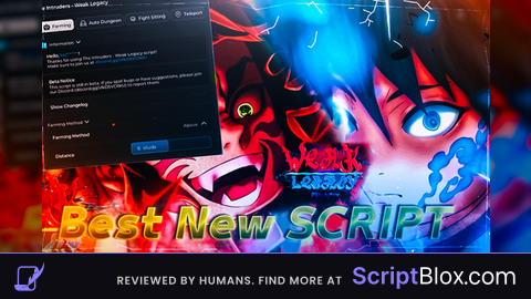 Best Script Auto Dungeon and Farm mobs and webhook Roblox script for Weak Legacy 2