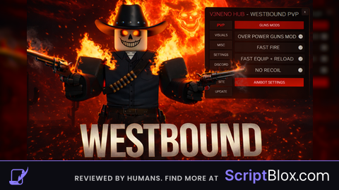 NEW SCRIPT  MOBILE SUPPORT  GUNS MOD  AUTOFARM  AIMBOT Roblox script for Westbound