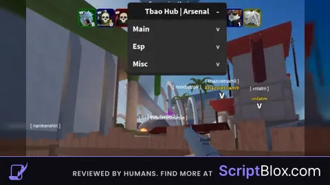 Script by Tbao Hub Roblox script for Arsenal