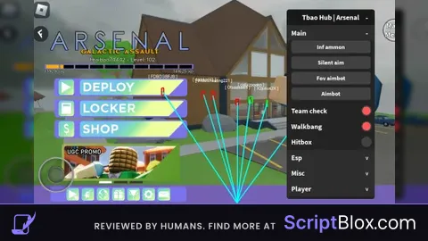 Script by Tbao Hub Roblox script for Arsenal