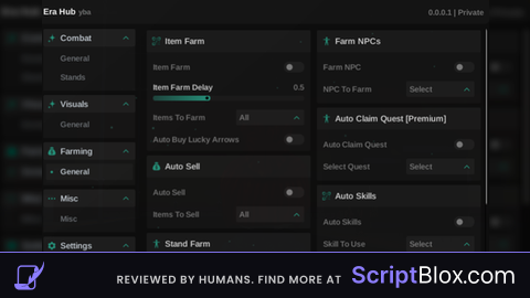 Era Hub Roblox script for Your Bizarre Adventure