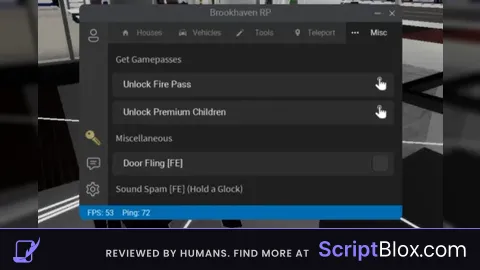 OP Fling Copy Player Avatars Get Gamepasses Roblox script for Brookhaven