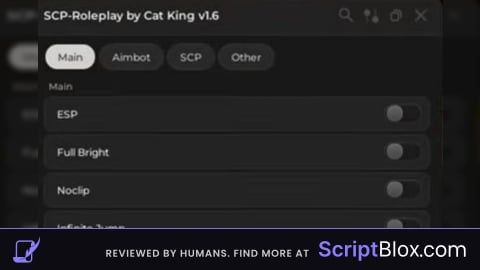 Cat King HUB  (Mobile Support) Roblox script for SCP: Roleplay