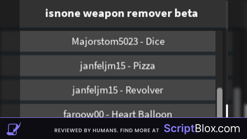 isnone weapon remover beta Roblox script for Knife Ability Test