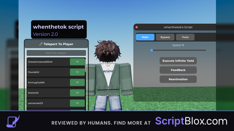 whenthetok script Roblox script for MIC UP