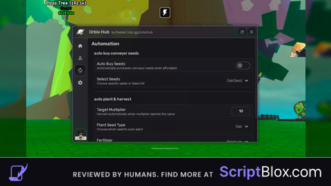 [KEYLESS] Orbix Hub | Auto Buy Seeds, Plant, Harvest & More! Roblox script for Greedy Growers