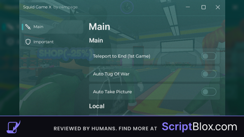 Auto End Roblox script for Squid Game X