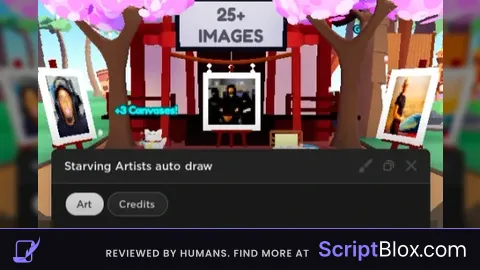 Auto Draw GUI Roblox script for starving artists