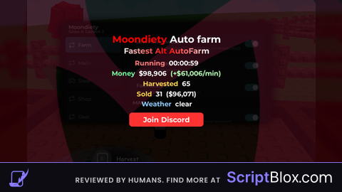 Fastest AFK Auto Farm with 100 more features Roblox script for Grow a Garden