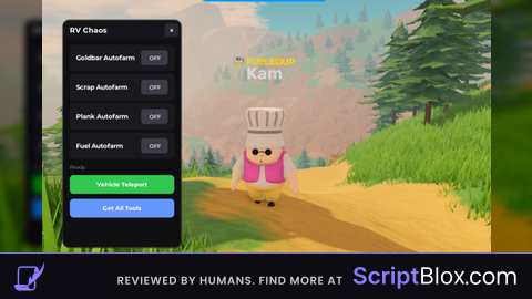 all gamepass items giver and autofarm Roblox script for RV Chaos